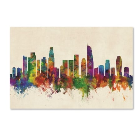Michael Tompsett 'Los Angeles California Skyline' Canvas Art,22x32